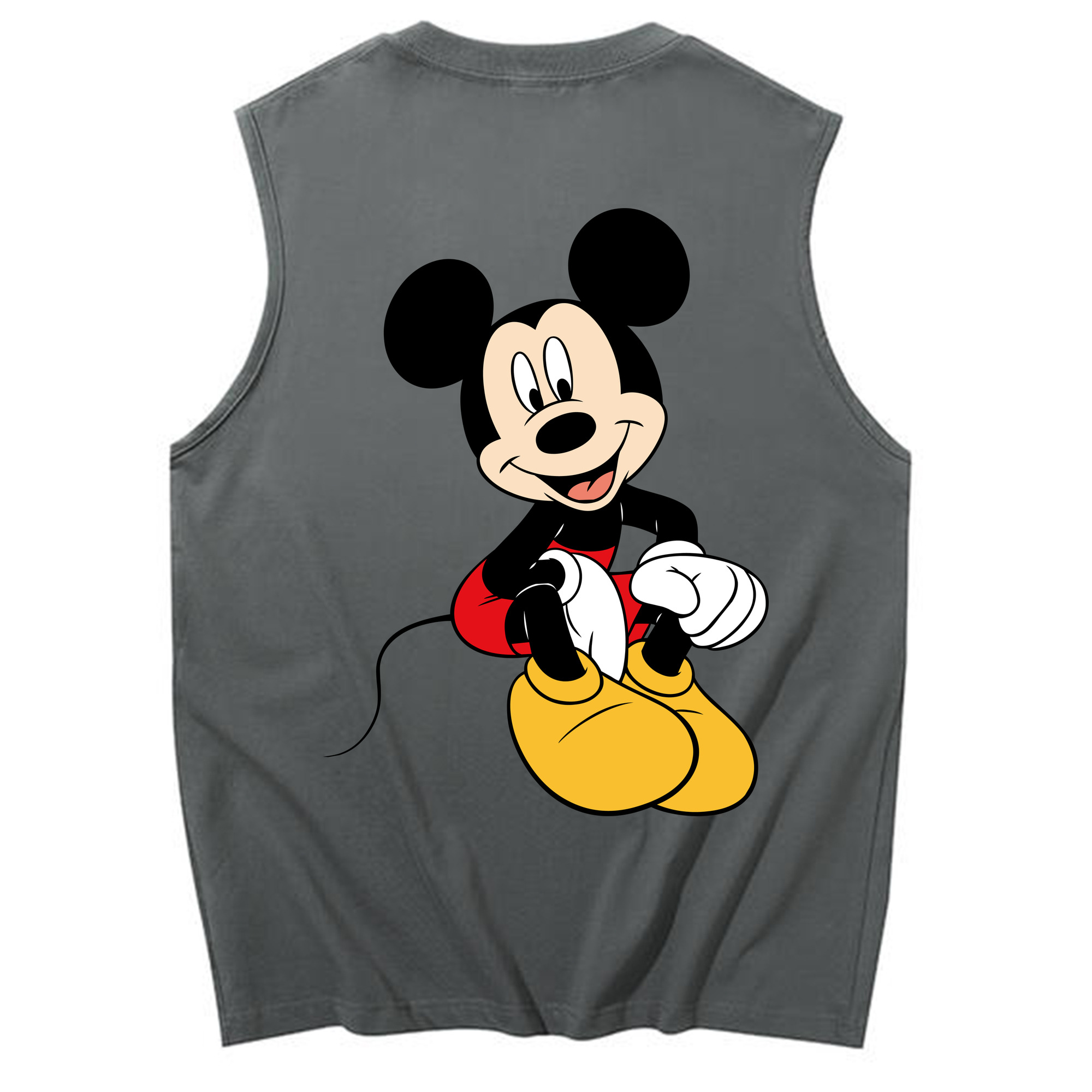 ミッキーマウス Mickey Mouse コットン100％タンクトップ（背面プリント）
